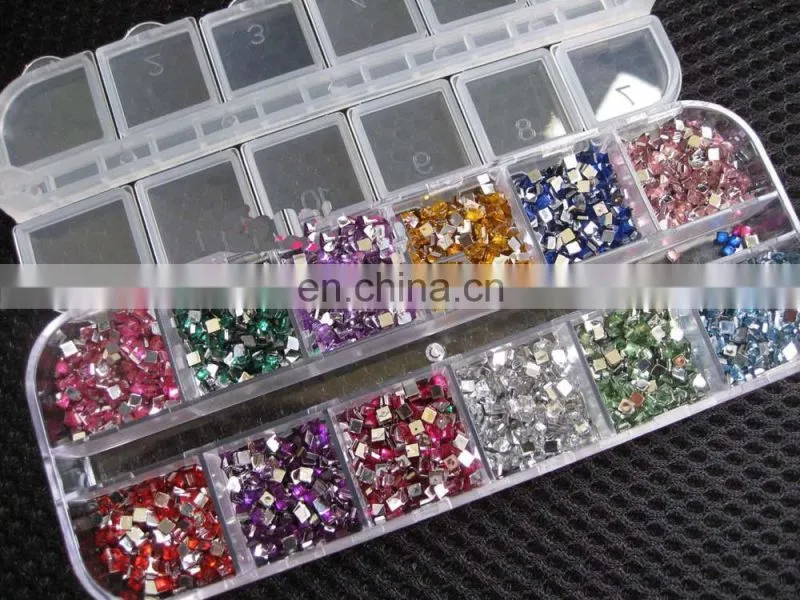 Rhinestones Nail Art Case Assorted Designs for Acrylic Tips UV Gel Deco