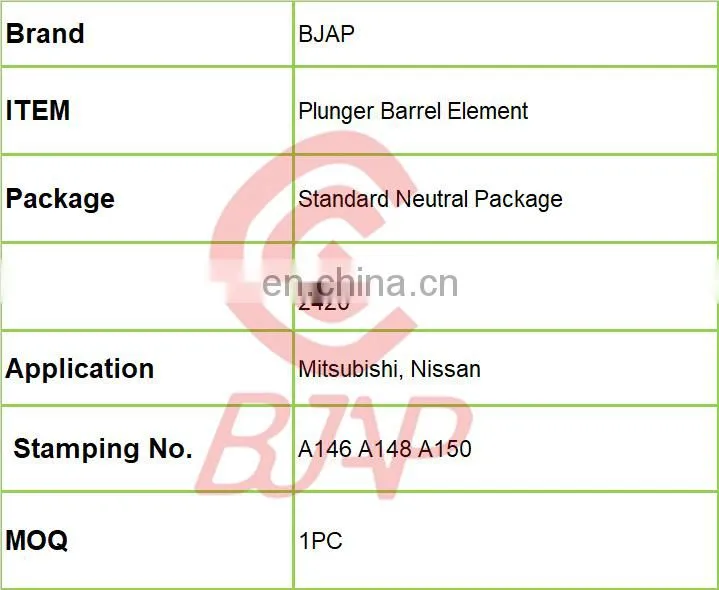High Quality Plunger Barrel Element 131152-2120 131152-2220 131152-2420 ,A146 A148 A150 Element