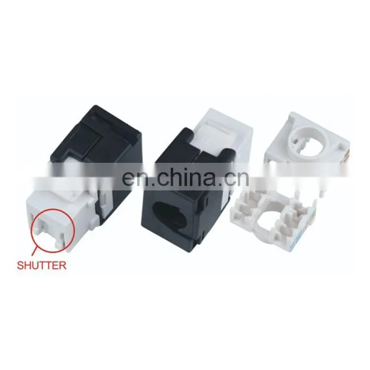 UTP 180 toolless rj45 connector cat6a keystone jack with cable holder
