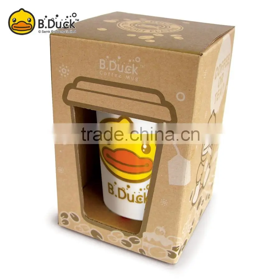 Hight quality B.Duck brand cute novelty gifts set custom ceramic mug