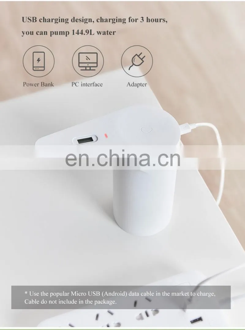 Original Xiaomi Xiaolang TDS Automatic Touch Portable Water Pump Wireless USB Rechargeable Electric Dispenser