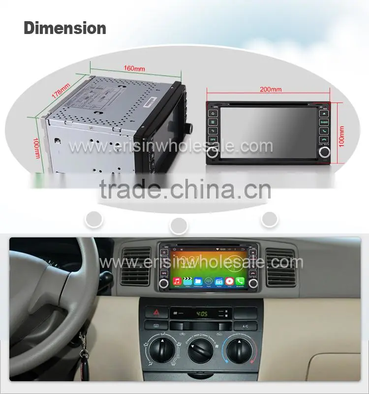 Erisin ES2603C 7 inch Touch Screen Car DVD Player for Toyota Vitz