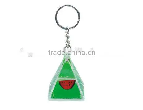 Promotional Cubic Shaped with Dice Acrylic Keychain, Wholesale Plastic Keyring