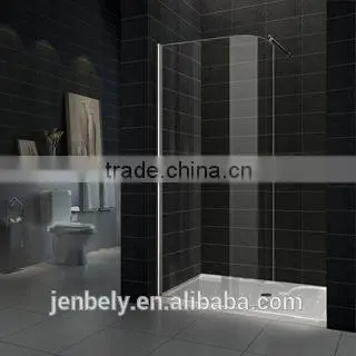 8mm Arc-shaped Minimalist style walk-in shower room