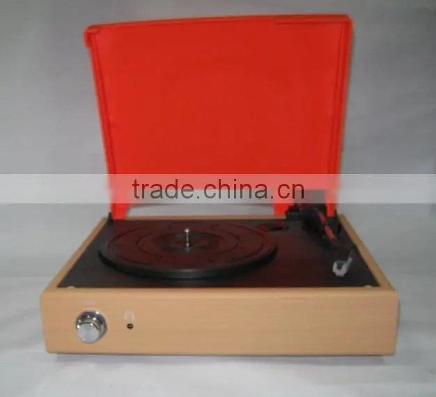 Simple Style!!! DS-2018: Retro Record Player with PC Recording/RCA Stereo Outputs/3 Speed