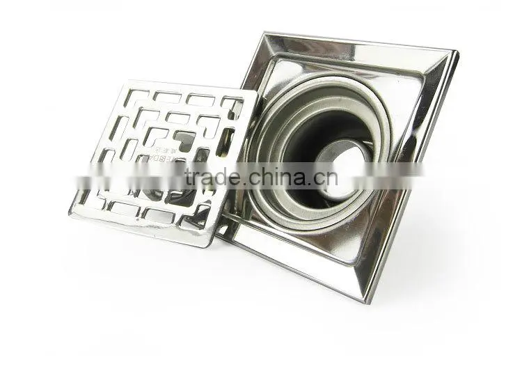 WESDA 3.5inch new style Full set adjustable floor drain with bottom outlet Stainless Steel Floor drain,roof drain, shower drains