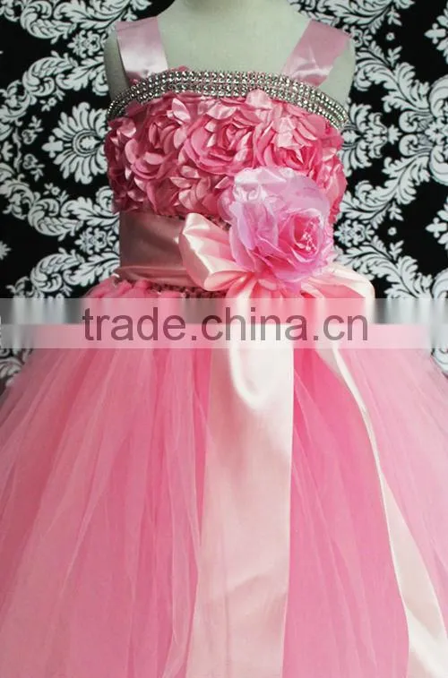 Kids Pink Girls Wedding Dress Girls Tutu Dress Evening Dress Prom Dress