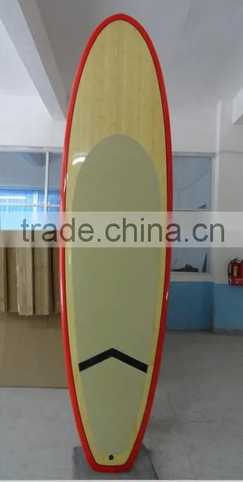 round nose deck&bottom bamboo SUP paddle
