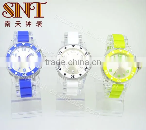 Plastic watch with various color with EL backlight on sale