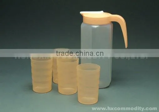 1.8L plastic cold water jug with cup set
