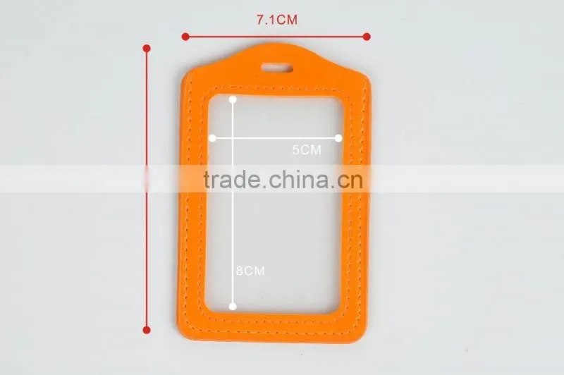Vertical Leather Business Id Credit Card Holder