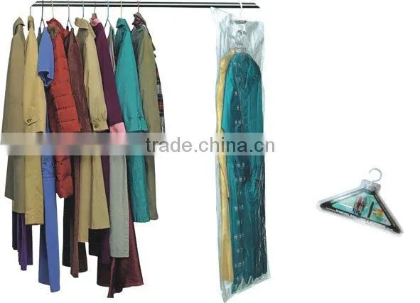 airtight hanging plastic clothing storage bags