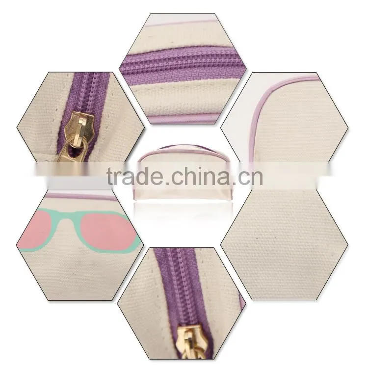 cute glasses pattern woman wallet case