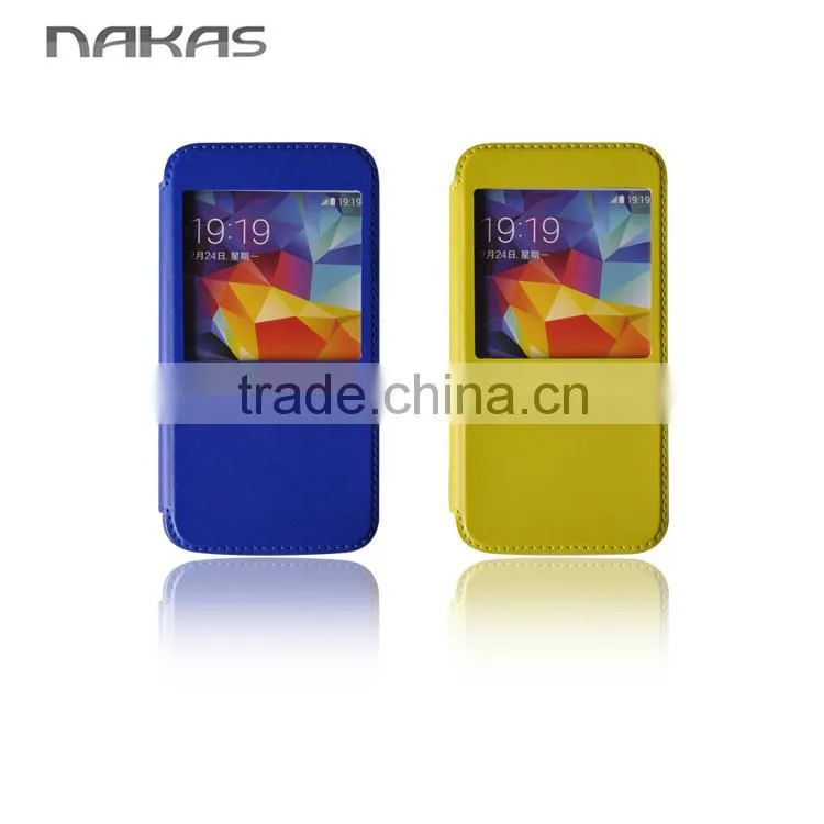 view flip cover case for Samsung S5 flip cover with stand