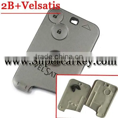 Best quality Replacement 2 button Key Card Shell/Case for Renault Velsatis card