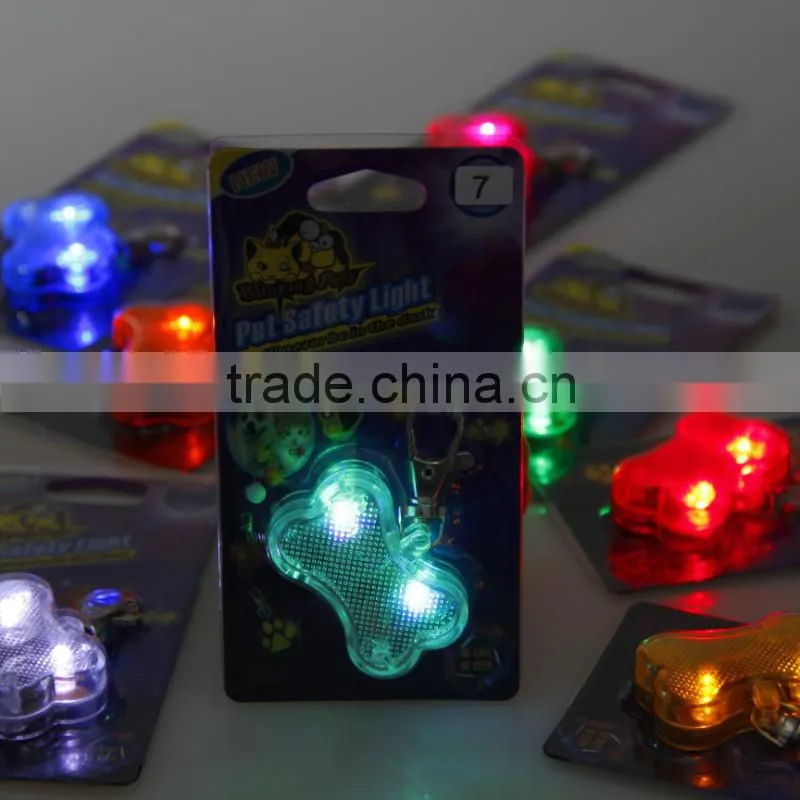 Anti-losing Pet Supplies Led Light Pendants Bone Shaped Dog Tags