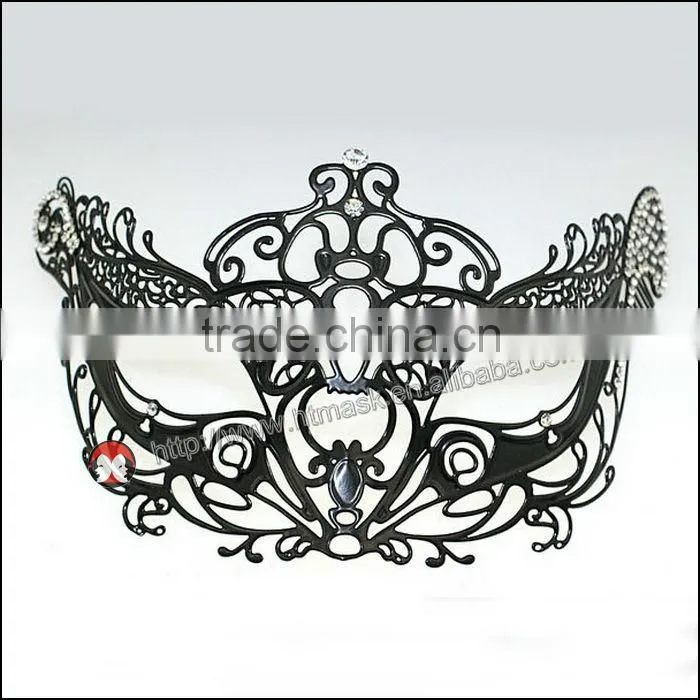 Diamond half face mask of Venice, wrought iron hollow out patch/Venice diamond metal mask dance princess noble mask of Venice