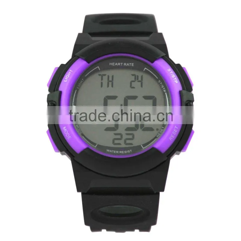 DW166_PU Purple color Digital Rubber Chrono, Timer, Alarm ,health monitor watch