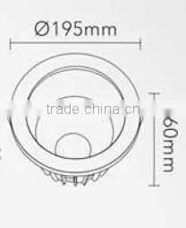 Factory wholesale 30W-10W Round led down light Decorative light for office Restaurant