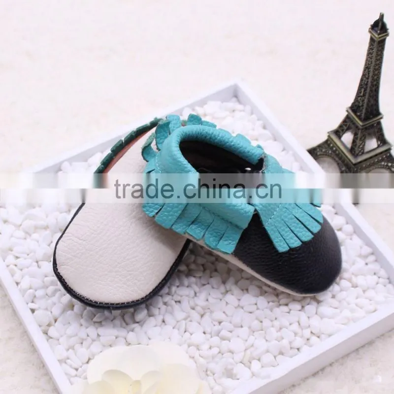 2015 New style wholesale cheap leather moccasin baby shoes