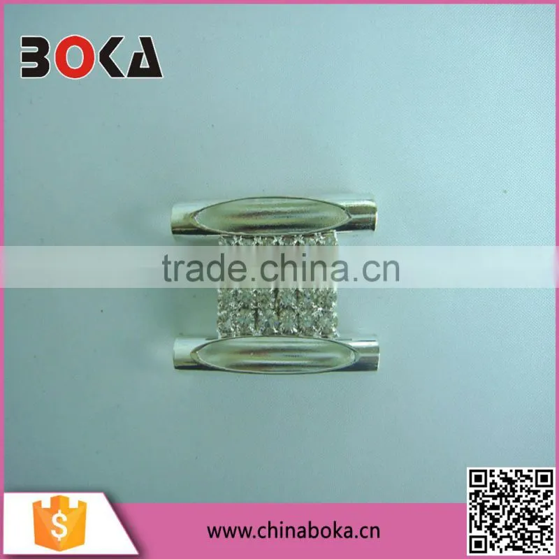 Rhinestone Metal Buckle Clear White Stone Pin Decorative Belt Buckle