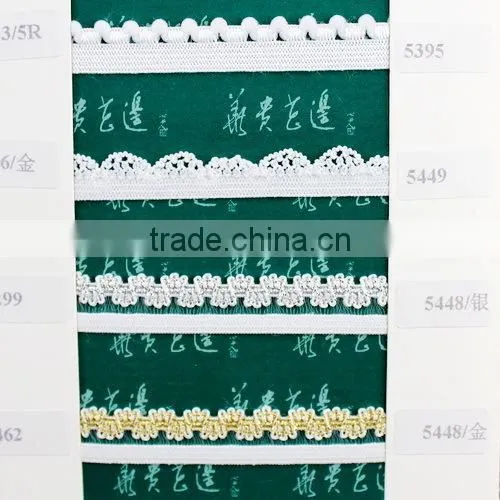 Colorful fancy elastic tape for bra / elastic bra strap wholesale