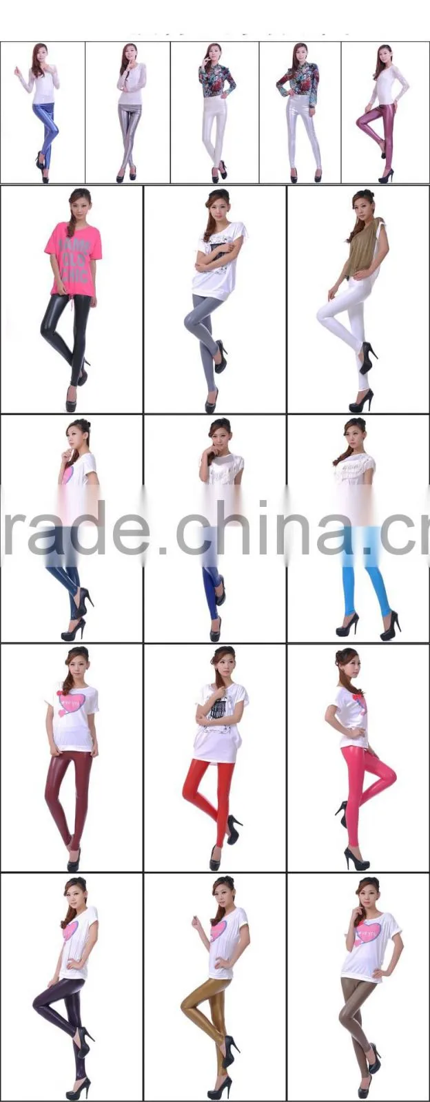 High Waisted Women's Faux Leather Stretch Leggings Skinny Pants