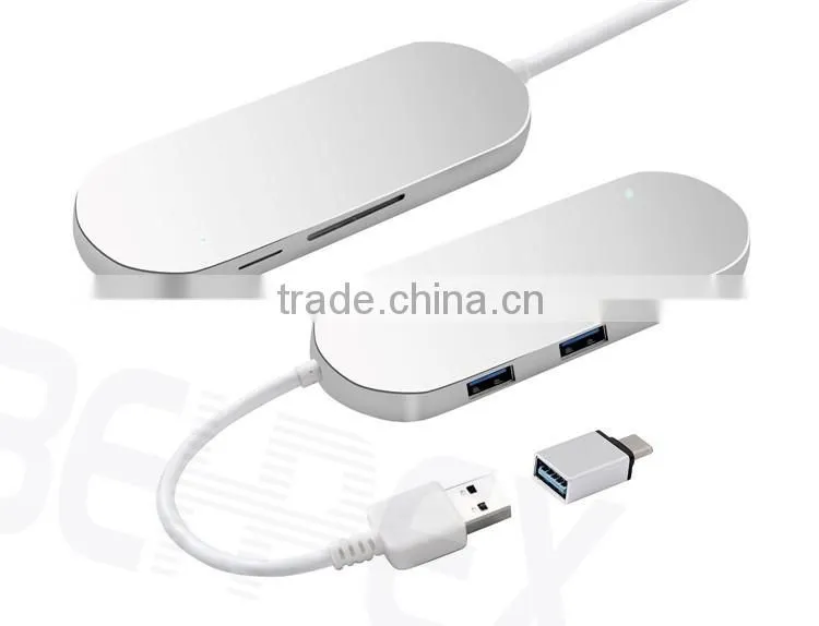 2 in 1 USB to Micro & Card Reader Ports USB 2.0 connector cable Hub