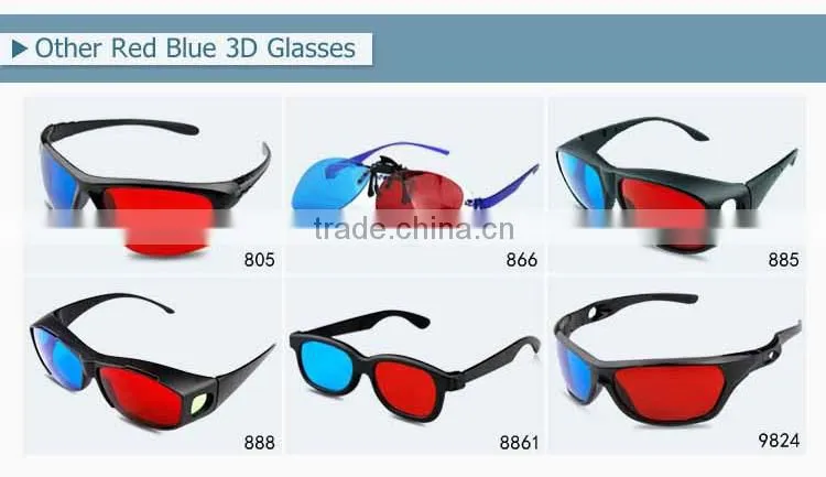 Plastic Adult Anaglyph 3D glasses, adult 3D glasses, 3D game glasses