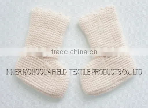 100% Pure Cashmere Multi-color Hand Crochet Baby Socks Gift