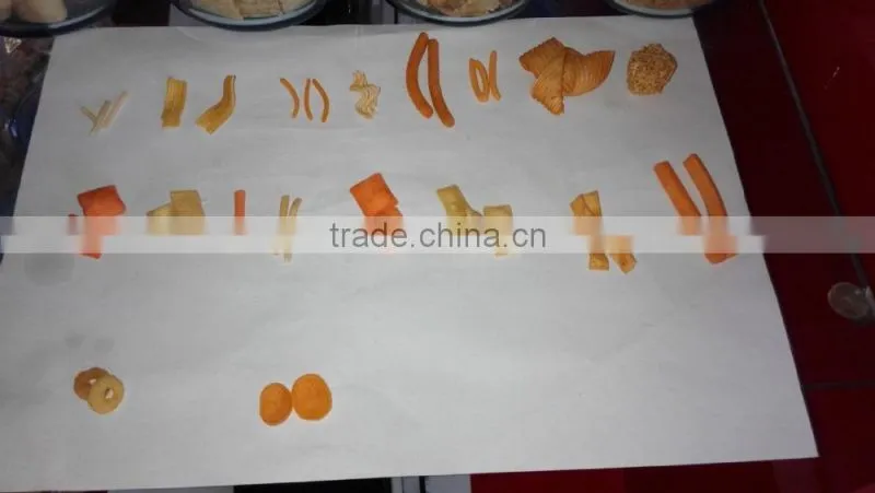 Extrusion fried pellet snacks processing line fried dough food machine