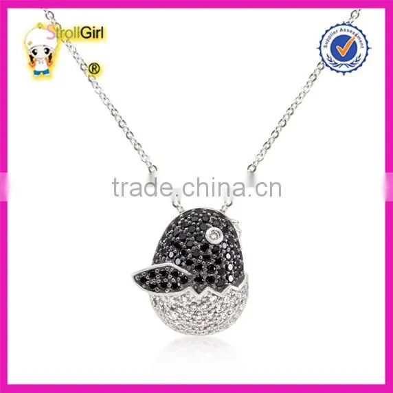 Hot sale CZ stone pave necklace Lovely bowknot pendant necklace 925 sterling silver jewelry