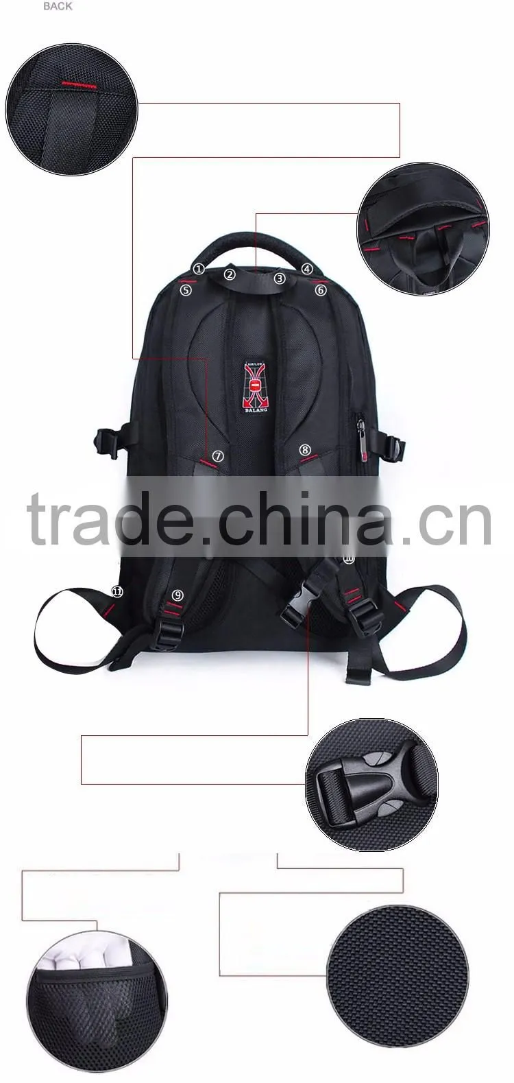 Teenager Campus sport Backpack bulk fashion unisex shoulder handbag hiking travel bag