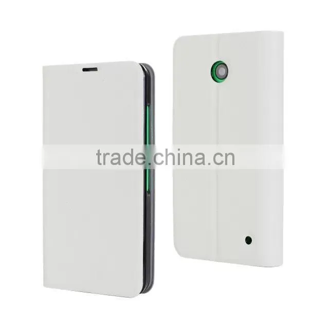 Lichee Texture PU Flip case with Holder for Nokia Lumia 630