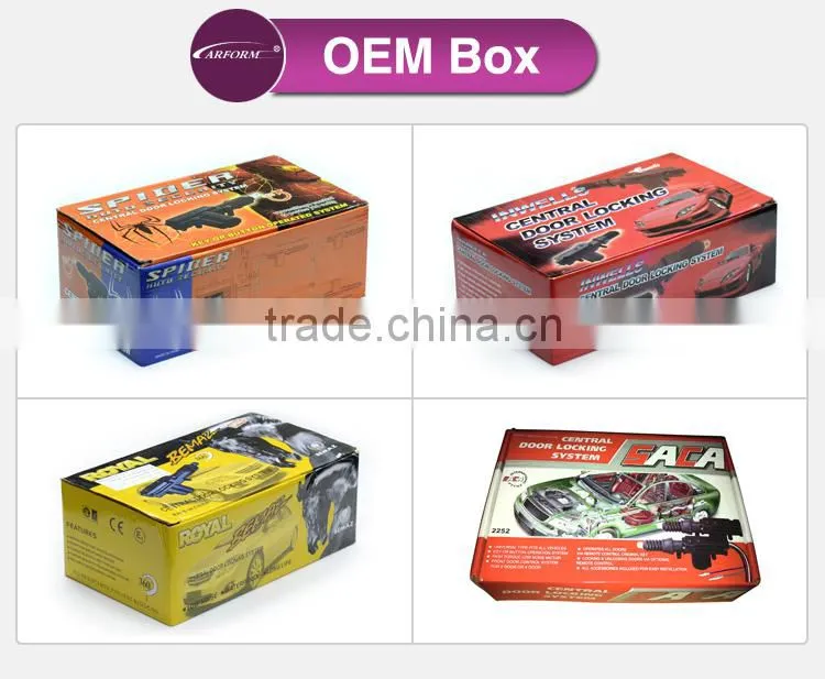 Easy installed remote central locking door system for cars with metal remote LED indicator