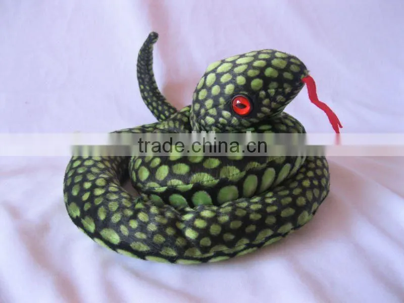 Plush green snake toy