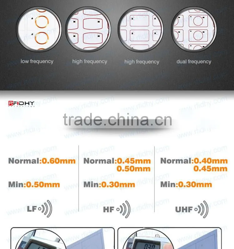 Customized long distance rfid prelam 13.56mhz rfid card inlay