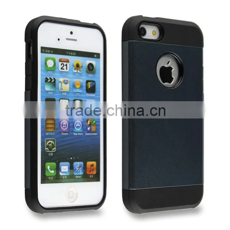 2014 newest 3d phone case for iphone 4/5/5s/5c, Slylish TPU+PC shockproof slim armor phone case for iphone 5 5s