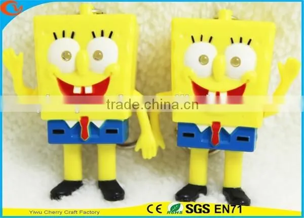 High Quality Promotional Cute Assorted Animal Sound Led Keychain