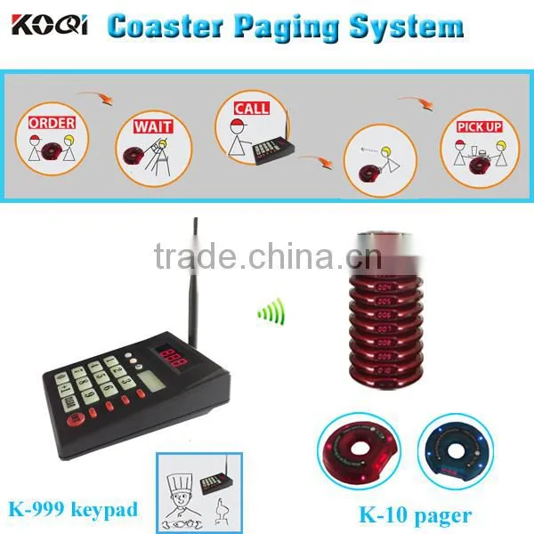 Wireless guest paging system restaurant call pager wireless coaster pager system vibrating pager