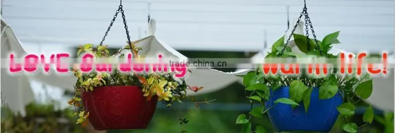 Hot selling garden plastic stacking plant pot with painting