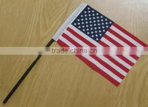 Sports hand waving flag and banners