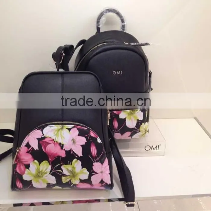 Fancy Girl Flower PU Backpack
