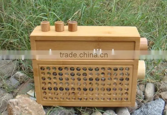 Customized Top Quality Bamboo Radio Case