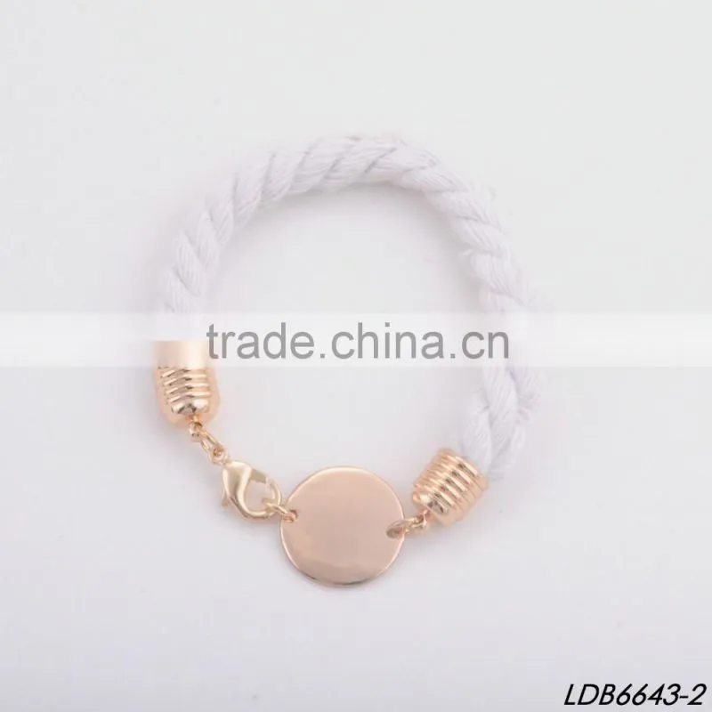 engrave disc braid handmade bracelet