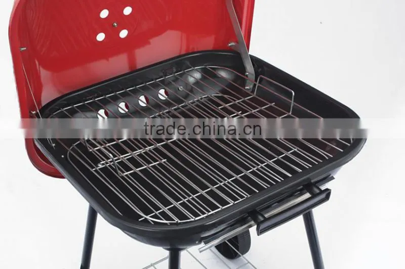 Attractive portable balcony bbq grill with wheel