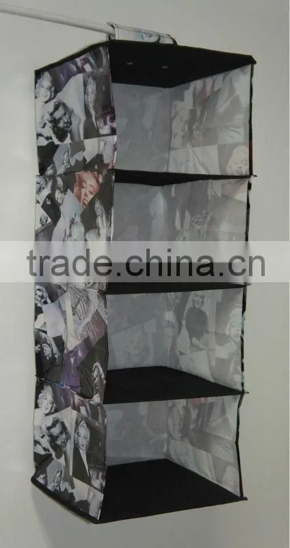 Hot sale closet foldable hanging shoe organizer with cardboard/Closet Organizer