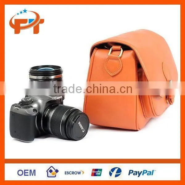 PU Leather DSLR SLR Camera Case Bag For Olympus