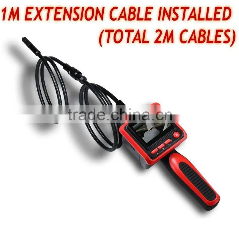 2.4" LCD 9mm Probe 4 LED Lights Video Endoscope Borescope Inspection Camera