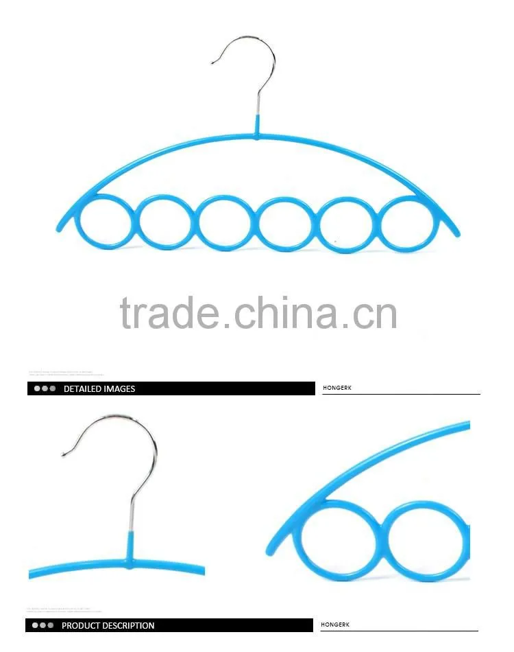 oem multifunctional plastic pvc coated scarf holder with holes